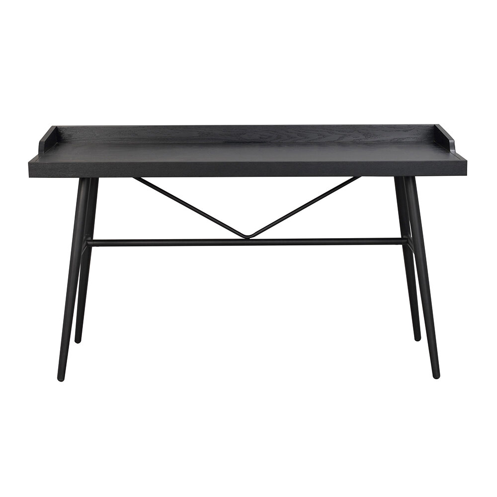 Springdale skrivbord svart ask/svart met