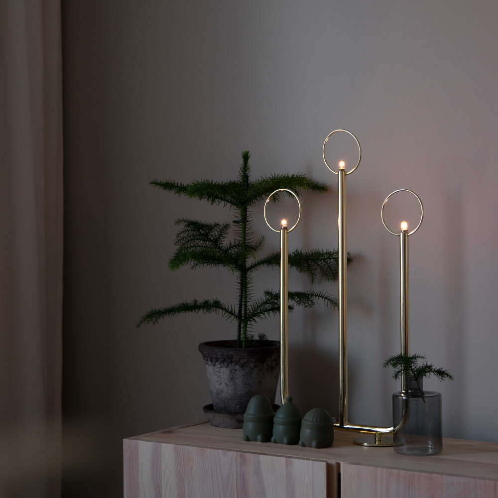 Adventsljusstake Natale 3 Mässing
