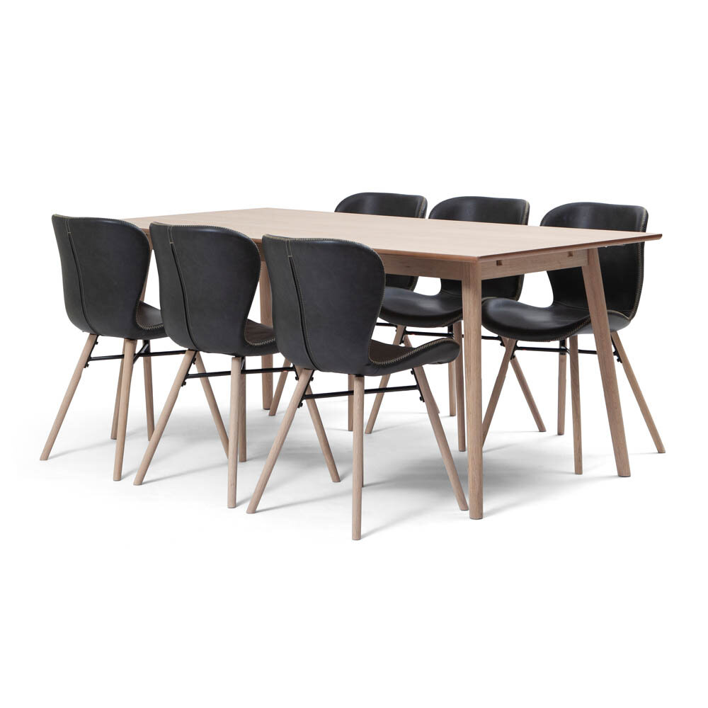Matgrupp Åhus matbord 180 cm och 6 Lotus stolar