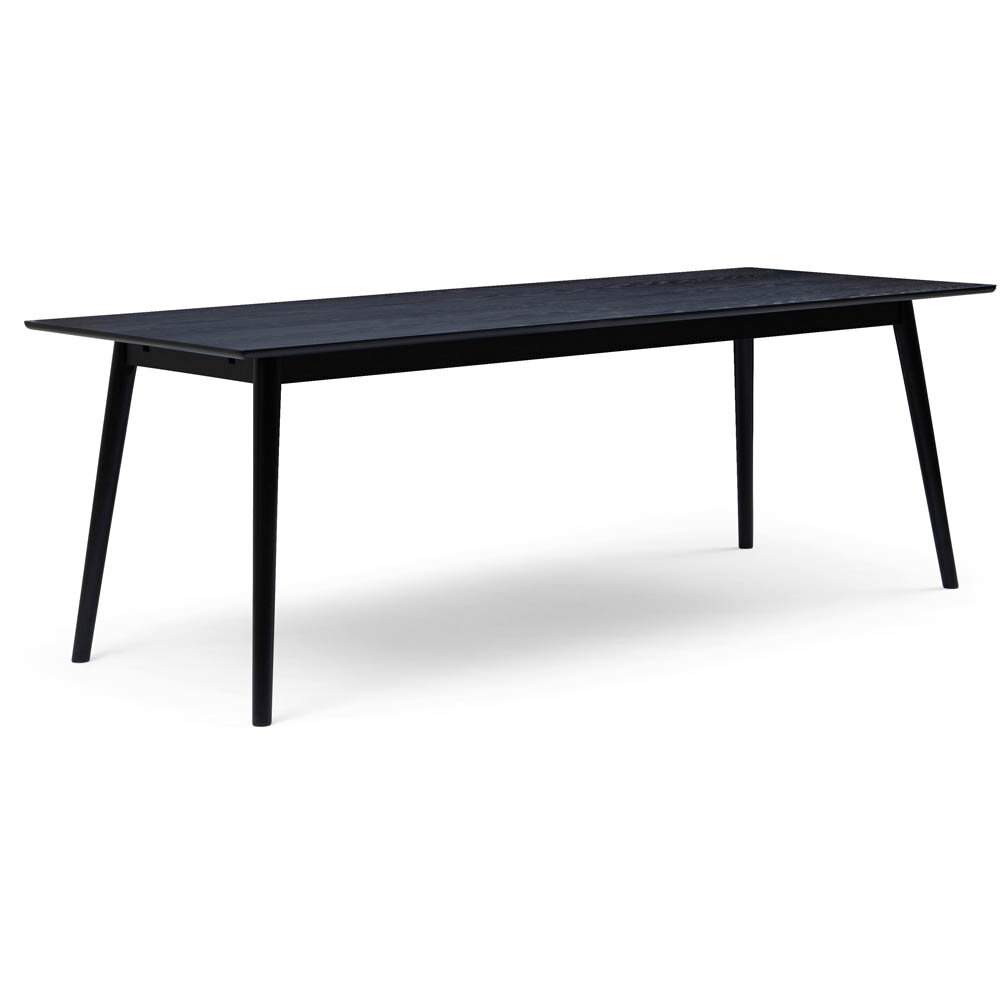 Åhus matbord inkl 2 tilläggsskivor svart 220 cm