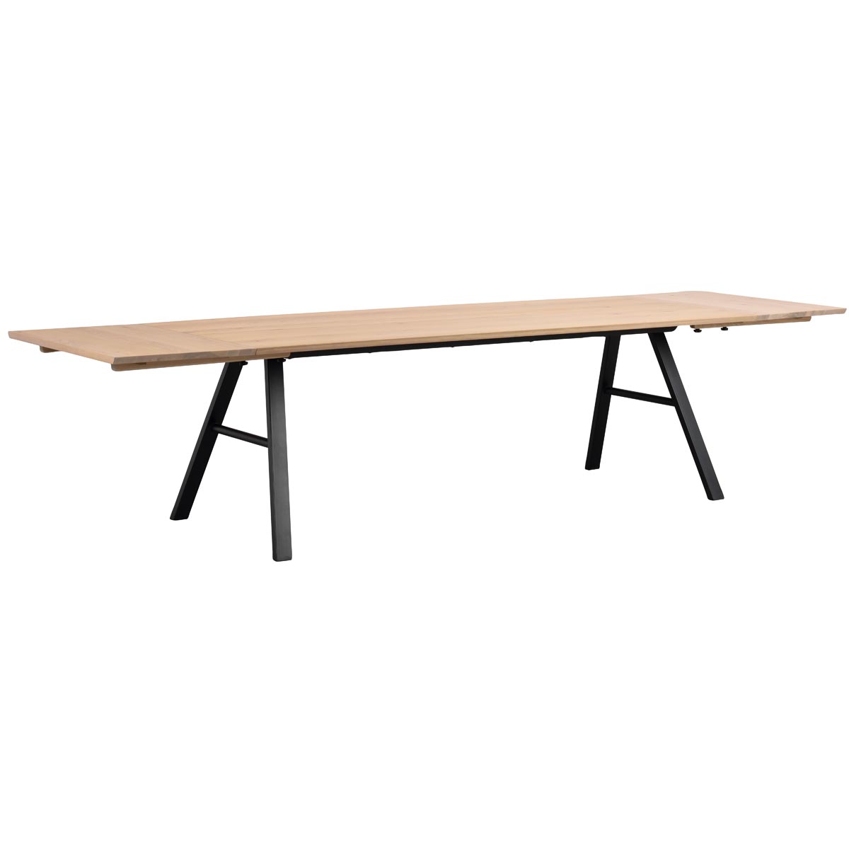 Brigham matbord 119400 + tilläggsskivor 119404, vitpigm. vildek ek_svart R