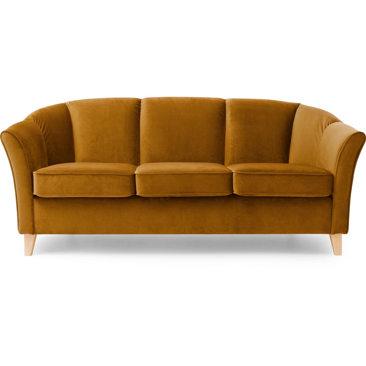 Ekerö soffa 3-sits tyg Monolith 48 guld