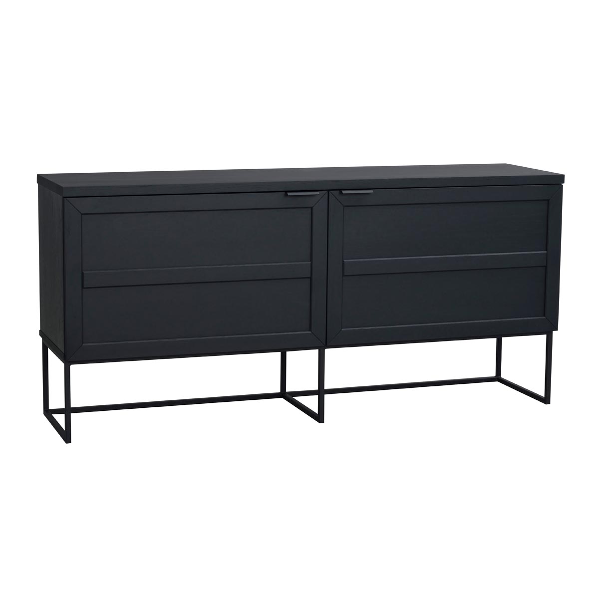 Everett sideboard svartbets 2 med luckor vinkel