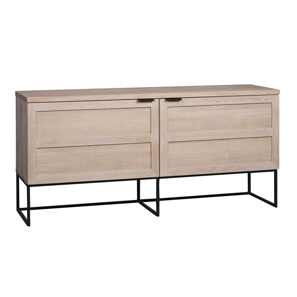 Everett sideboard ww metallben 2 med luckor vinkel