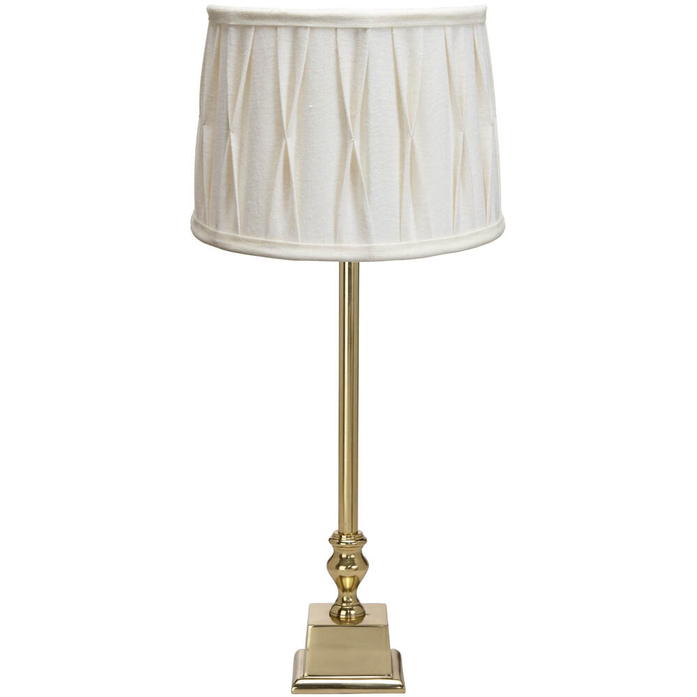 Linné bordslampa med stygn skärm 51cm