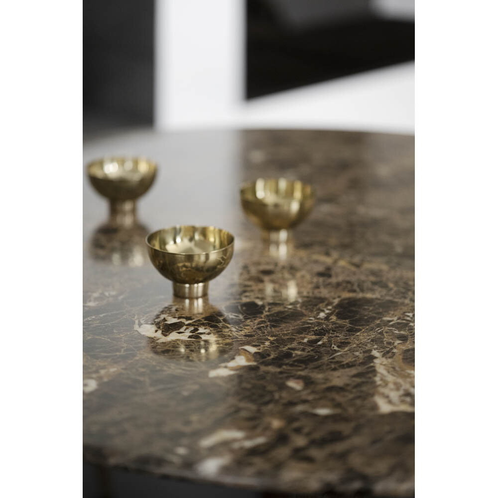 Taransay matbord Ø125 cm med bordsskiva i marmor