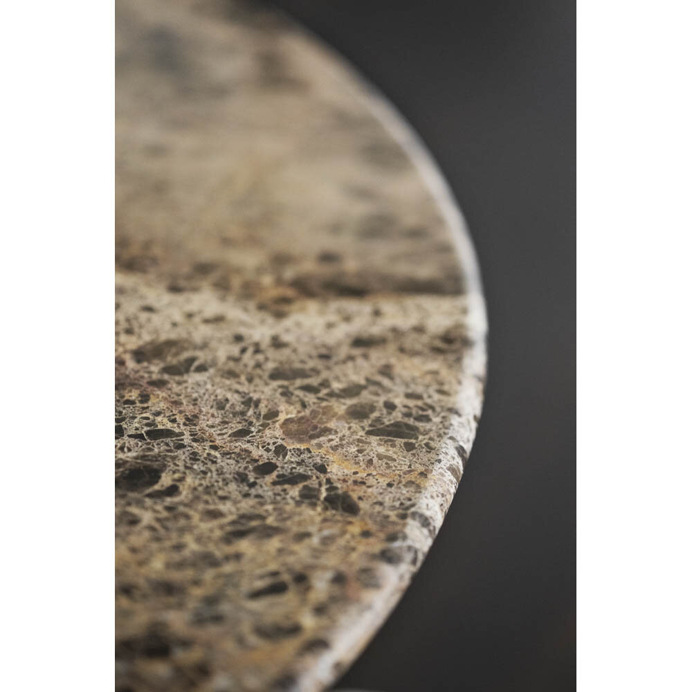 Taransay matbord Ø125 cm med bordsskiva i marmor