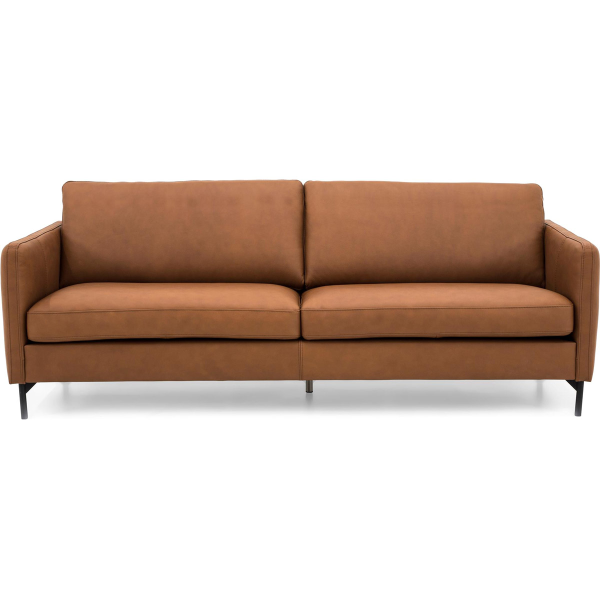 Väddö Plus soffa 3-sits i brunt läder