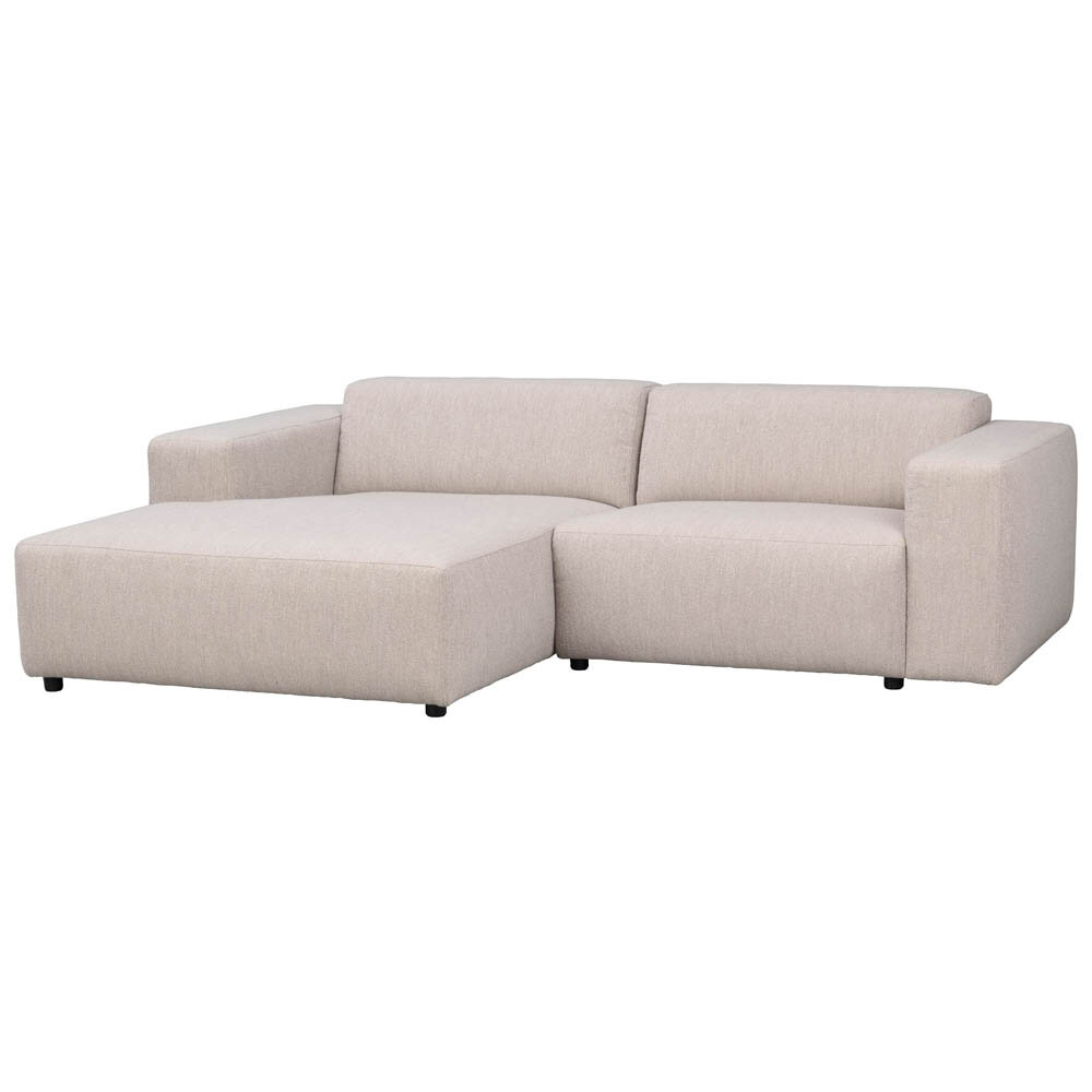 Willard 3-sitssoffa schäslong vänster ljusbeige