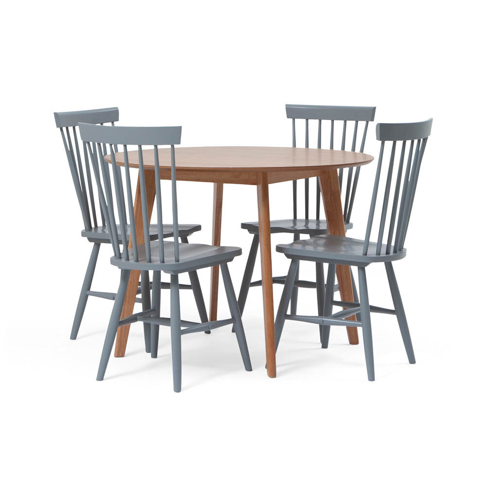 Matgrupp Yoko matbord Ø105 cm och 4 Granhult stolar