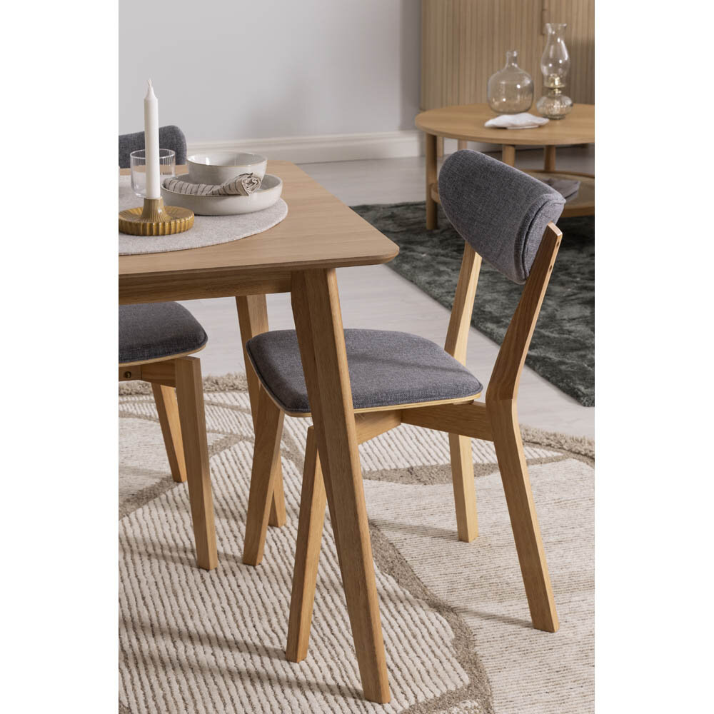 Matgrupp Yoko klaffbord 80/120 cm och 2 Yoko stolar med tygsits