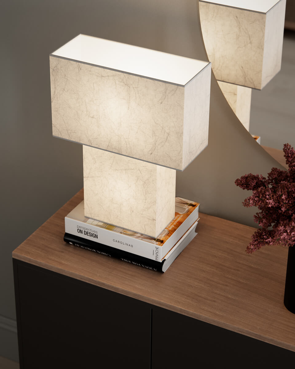 iSquare bordslampa vit