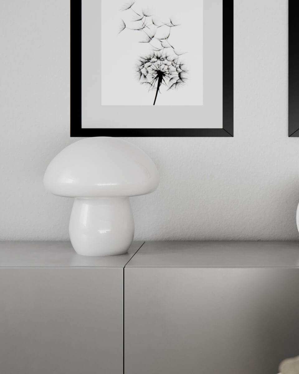 Mira Mushroom Bordslampa Vit