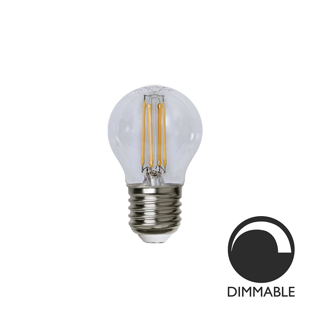 Ljuskälla E27 LED Filament Glob Klar 45 mm 4,2W