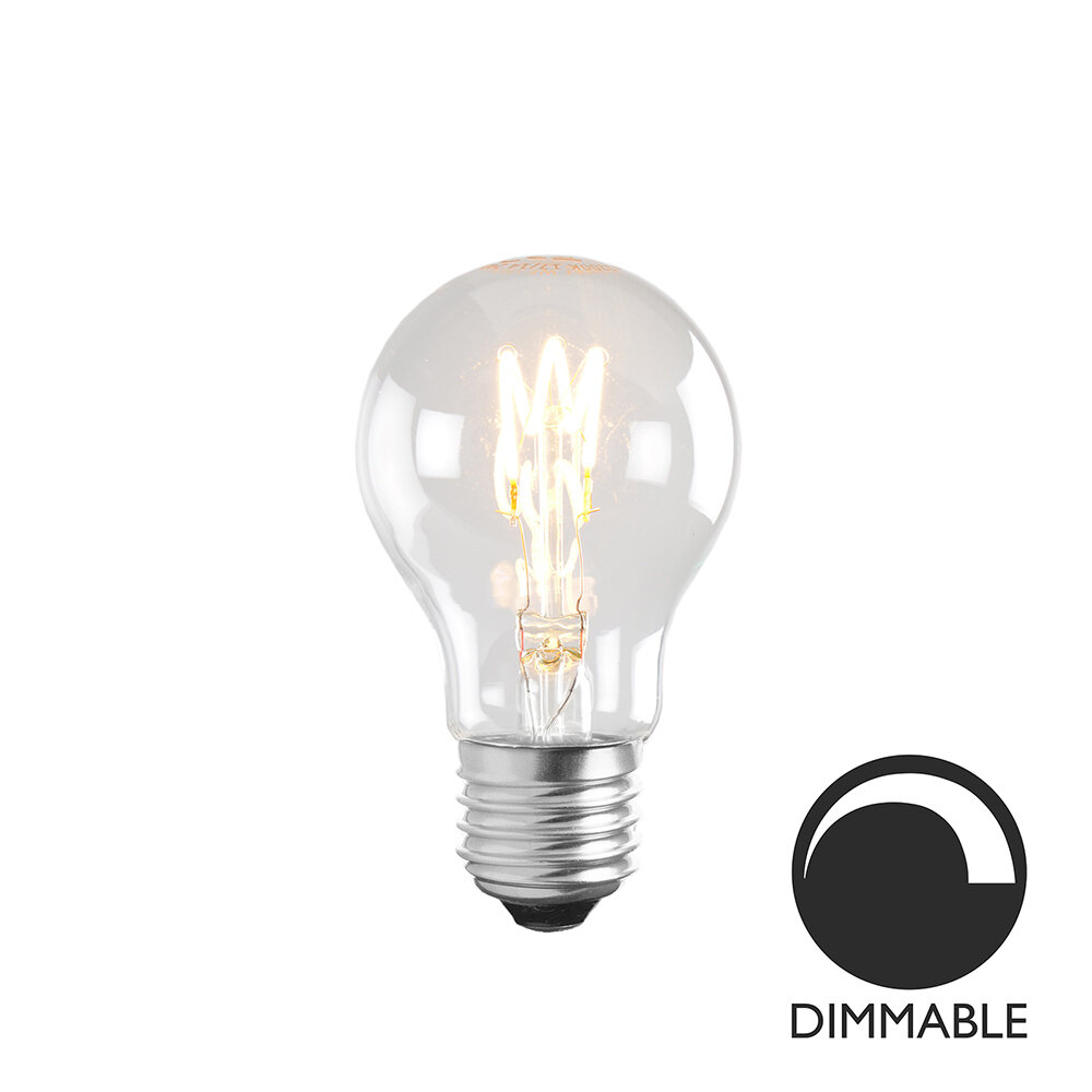 Ljuskälla E27 LED Soft Filament Normal Klar 3W