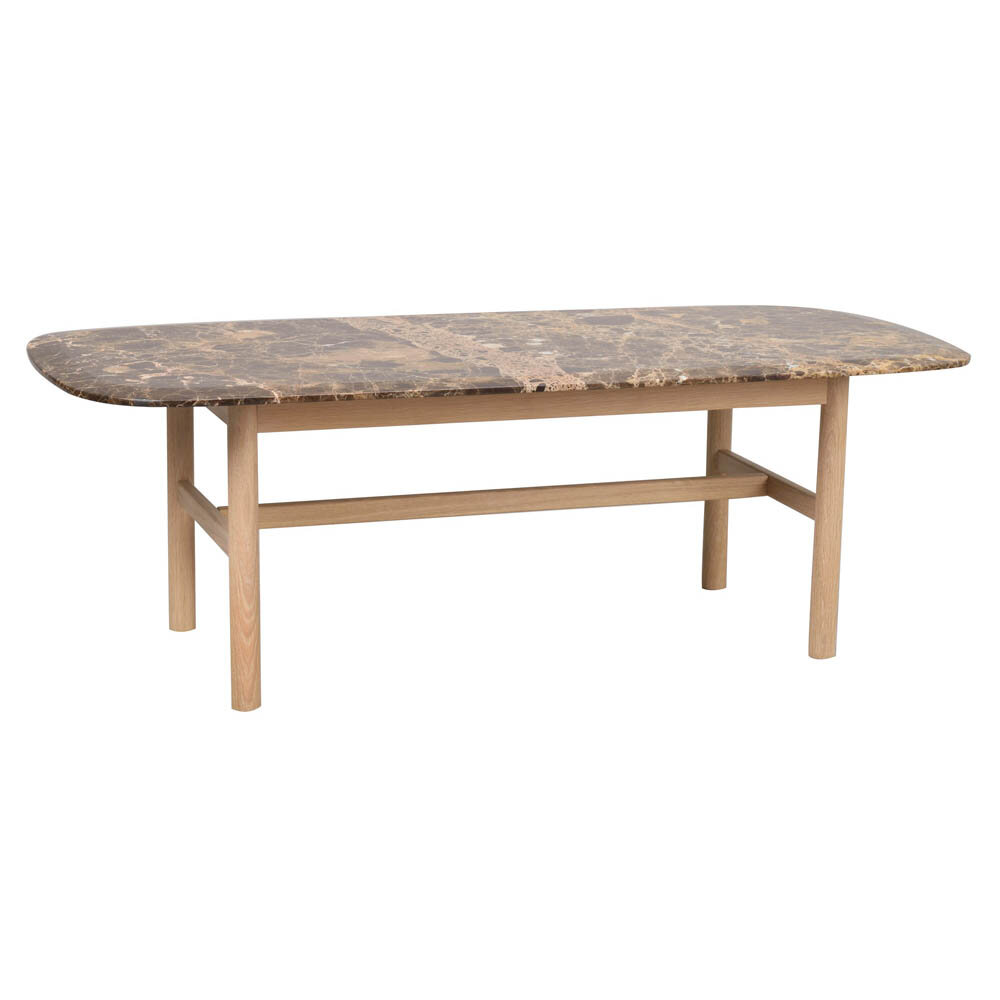 Hammond soffbord 135x62 cm med bordsskiva i brun marmor