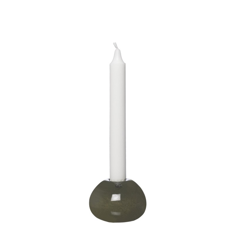 Ljusstake glas grön small