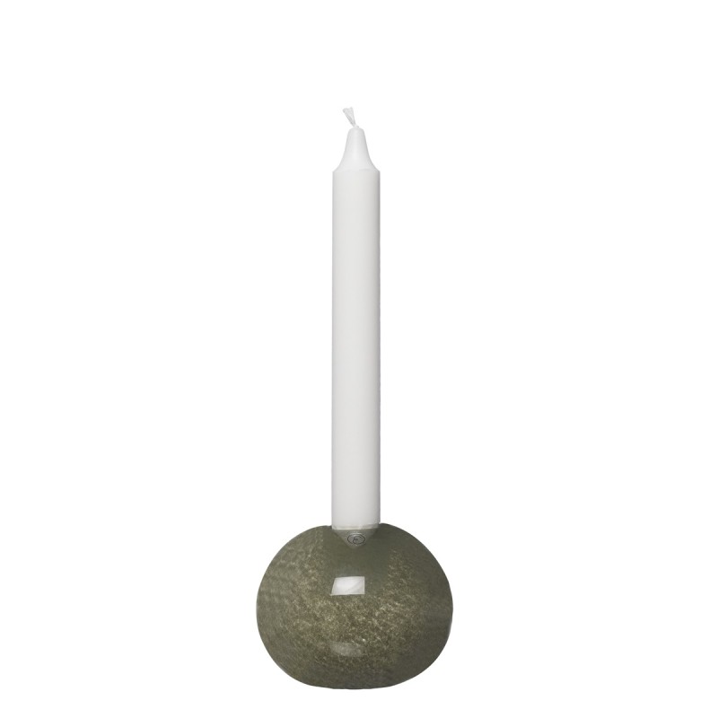 Ljusstake glas grön Medium