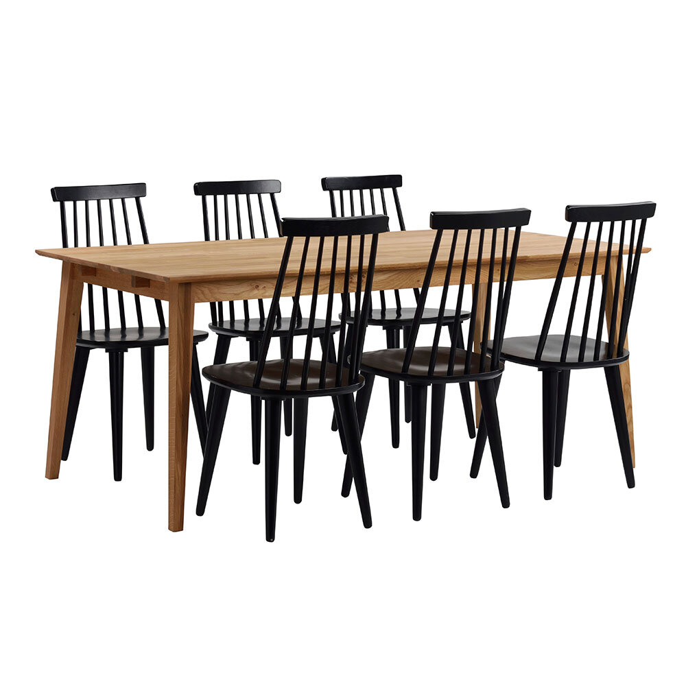 Matgrupp Filippa matbord och 6 Lotta stolar
