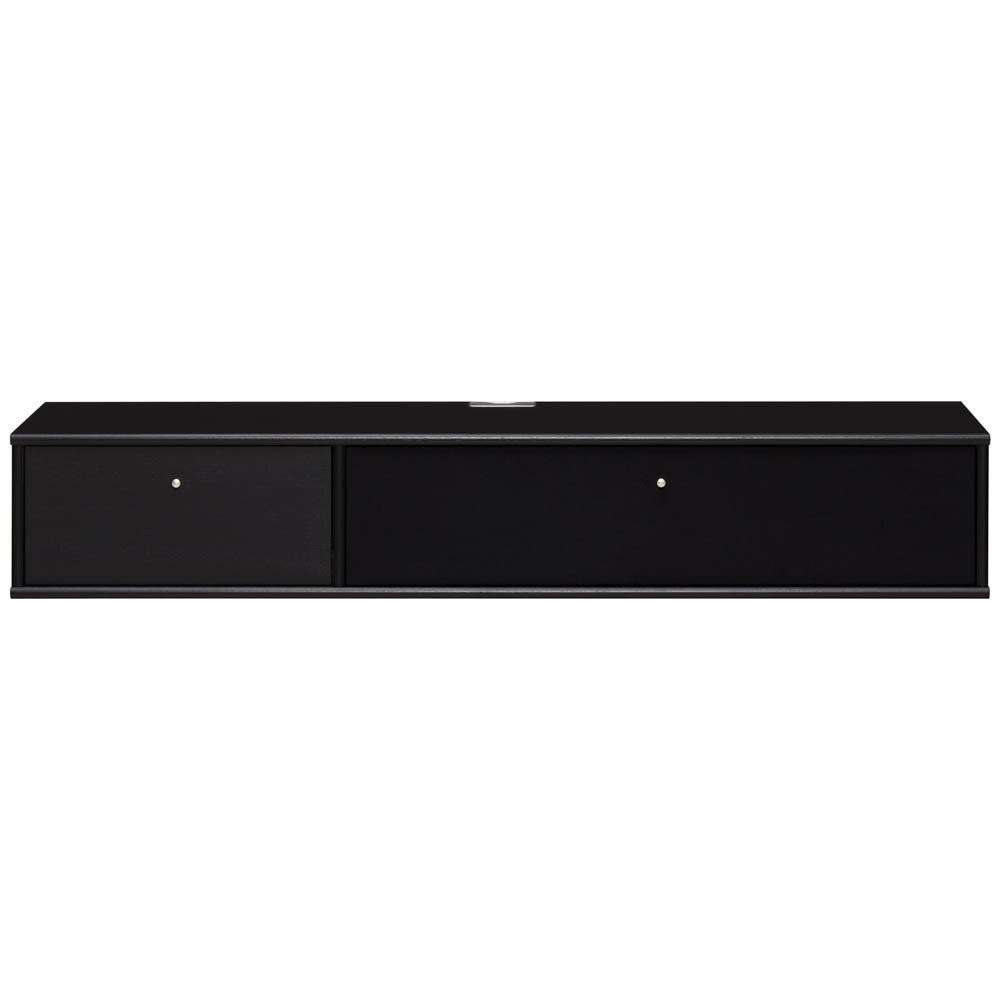 Mistral TV-bänk med låda/tyglucka 133 cm svart
