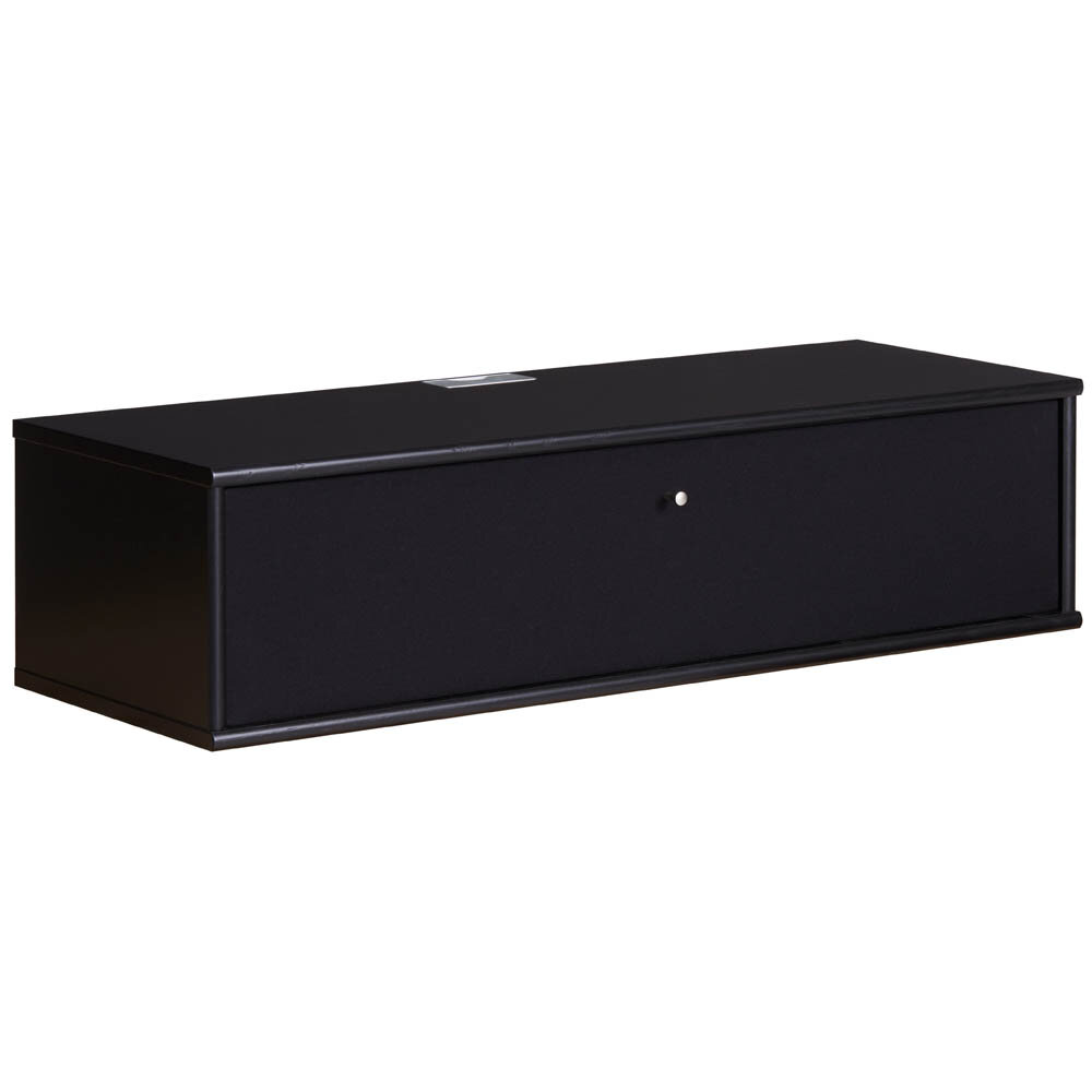 Mistral TV-bänk med tyglucka 89 cm svart