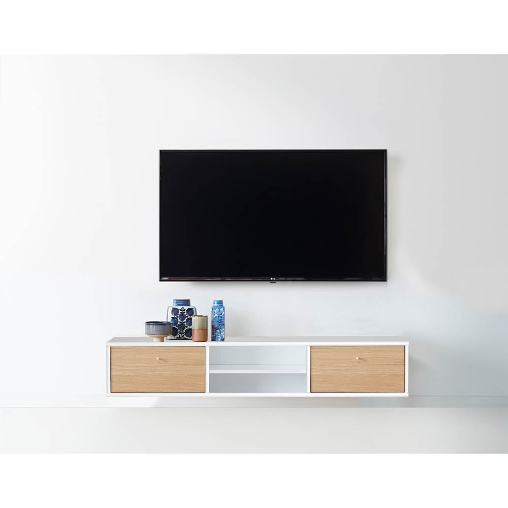 Mistral TV-bänk med träluckor 133 cm