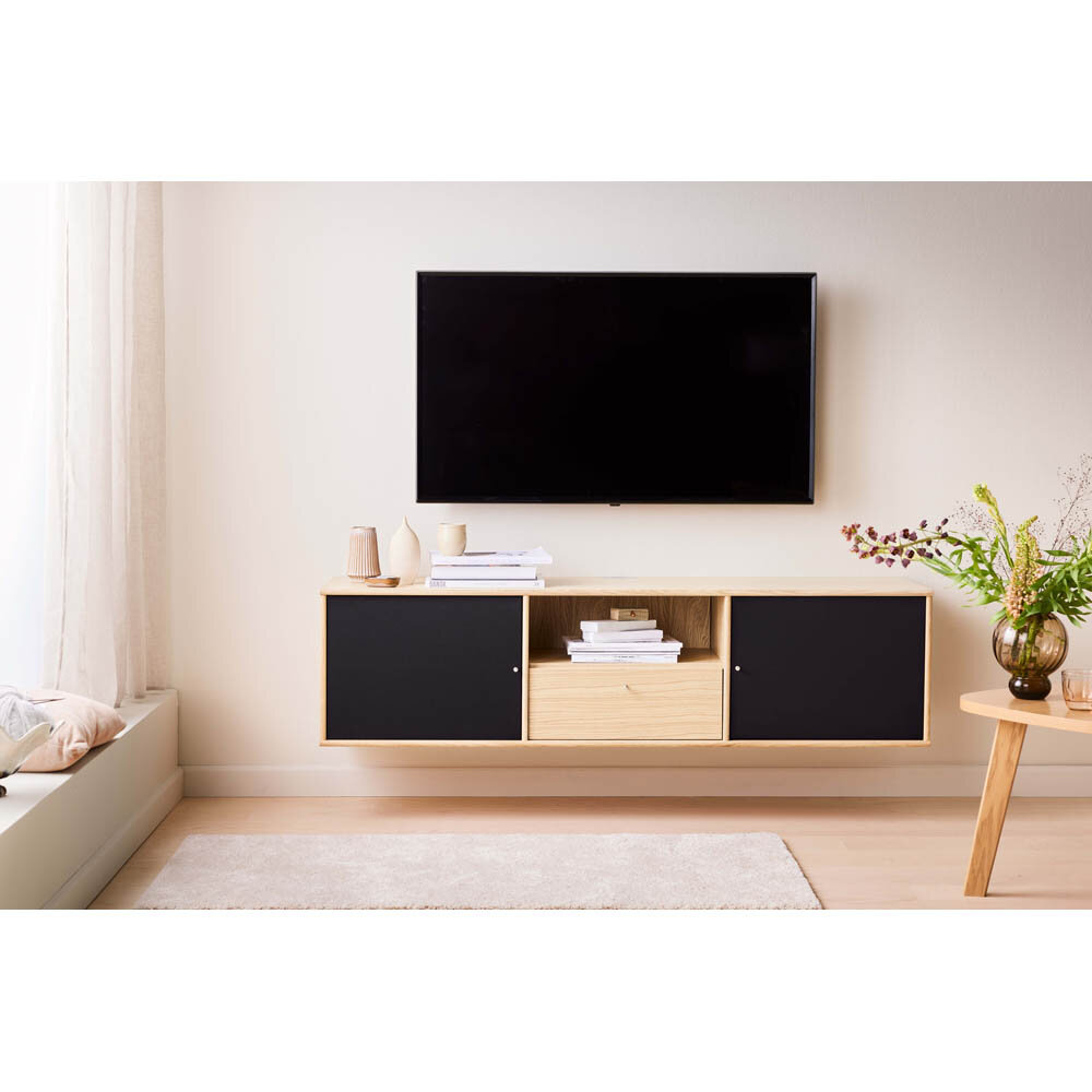 Mistral TV-bänk med tygdörrar/låda 161 cm