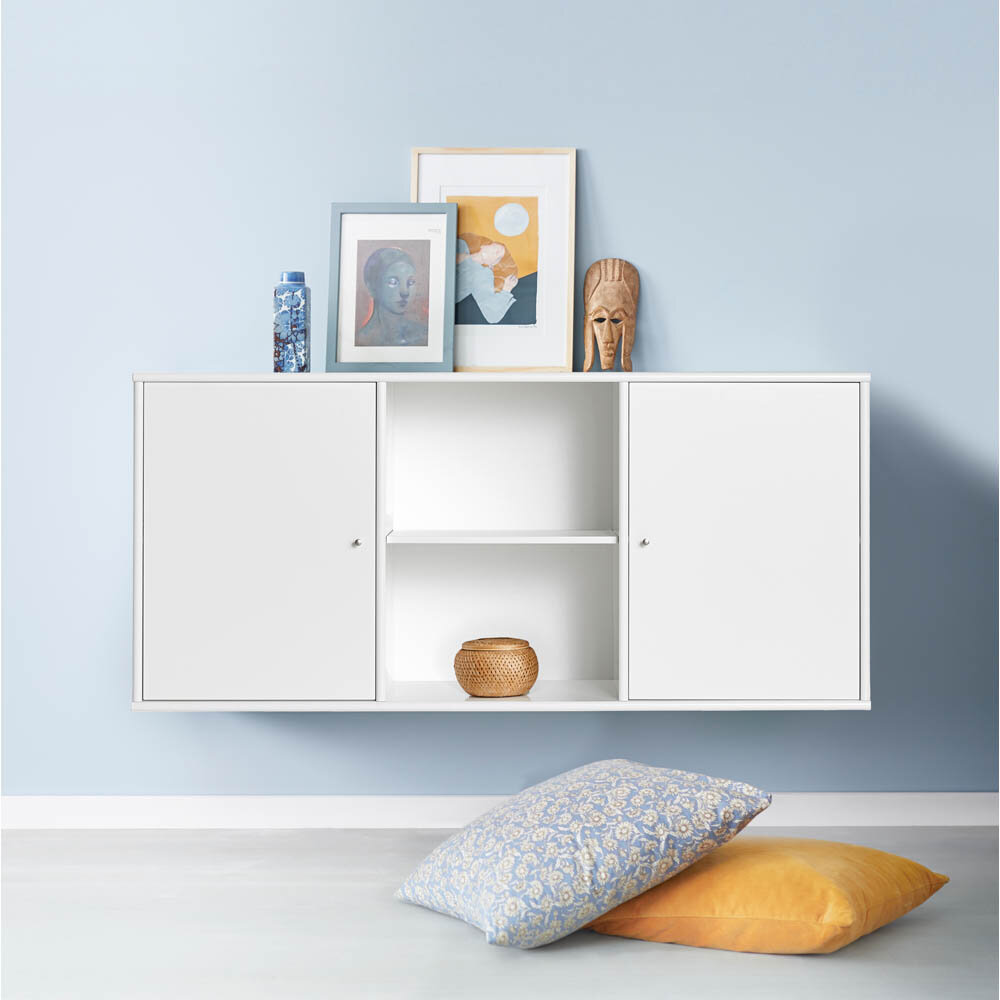 Mistral sideboard med skåp/hylla 133 cm vit