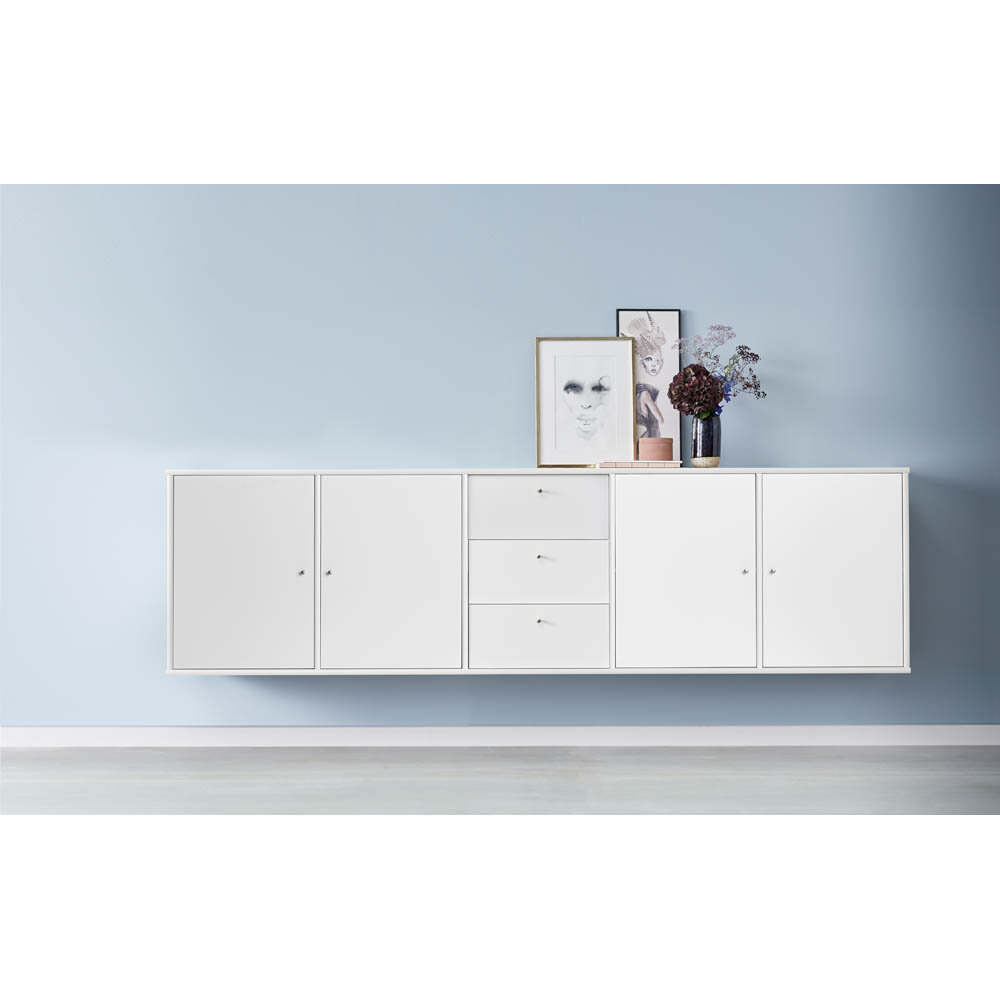 Mistral sideboard med skåp/lådor 220 cm vit