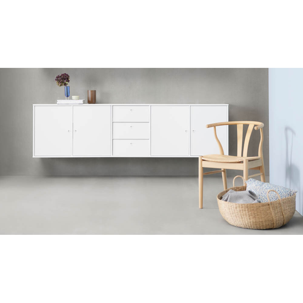 Mistral sideboard med skåp/lådor 220 cm vit