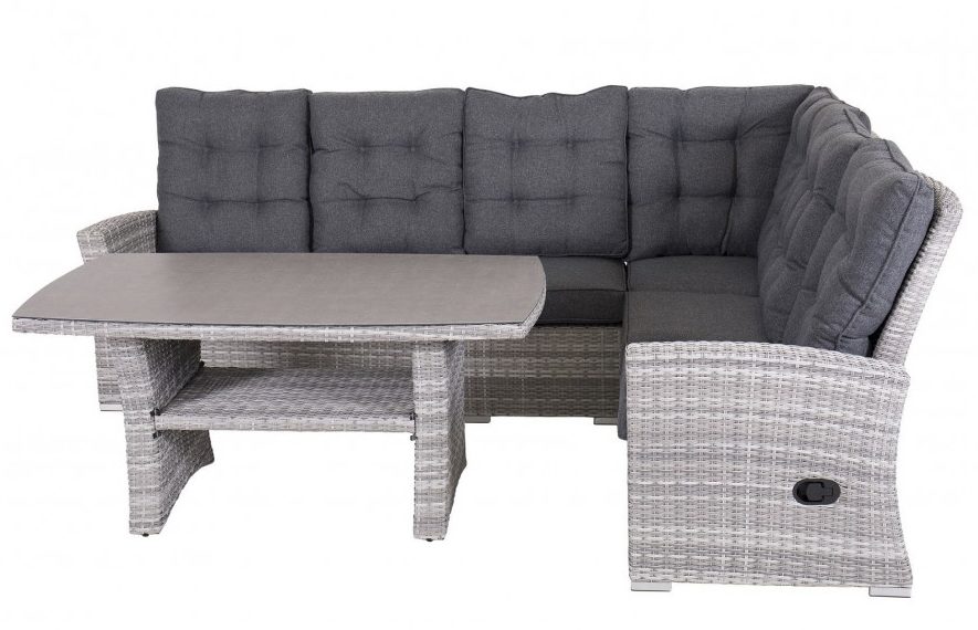 Andorra hörnsoffa 3H2 Pearl Grey