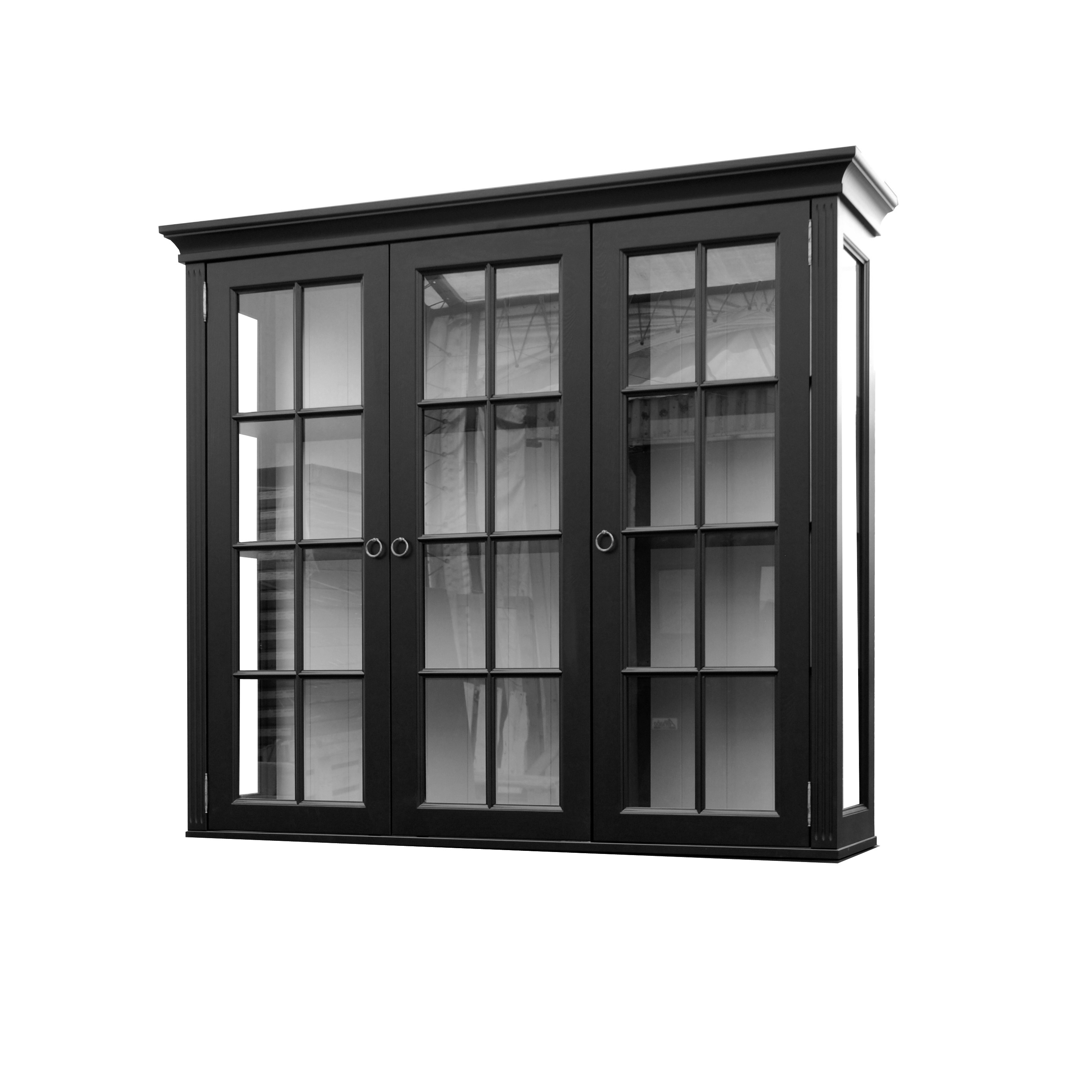 Stockholm överskåp vitrin black