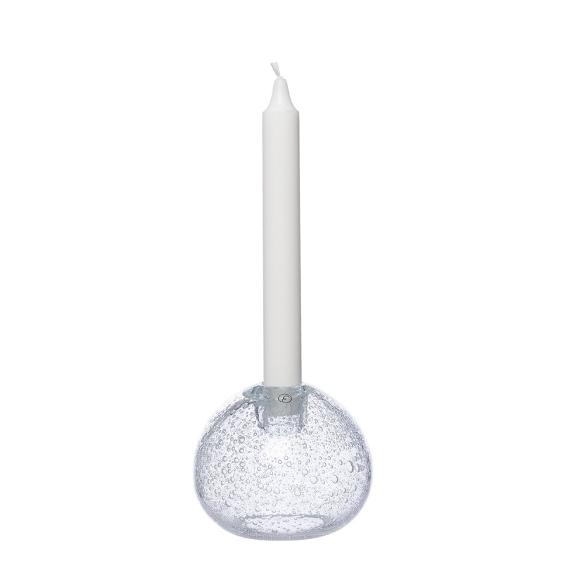 Ljusstake glas klar Large