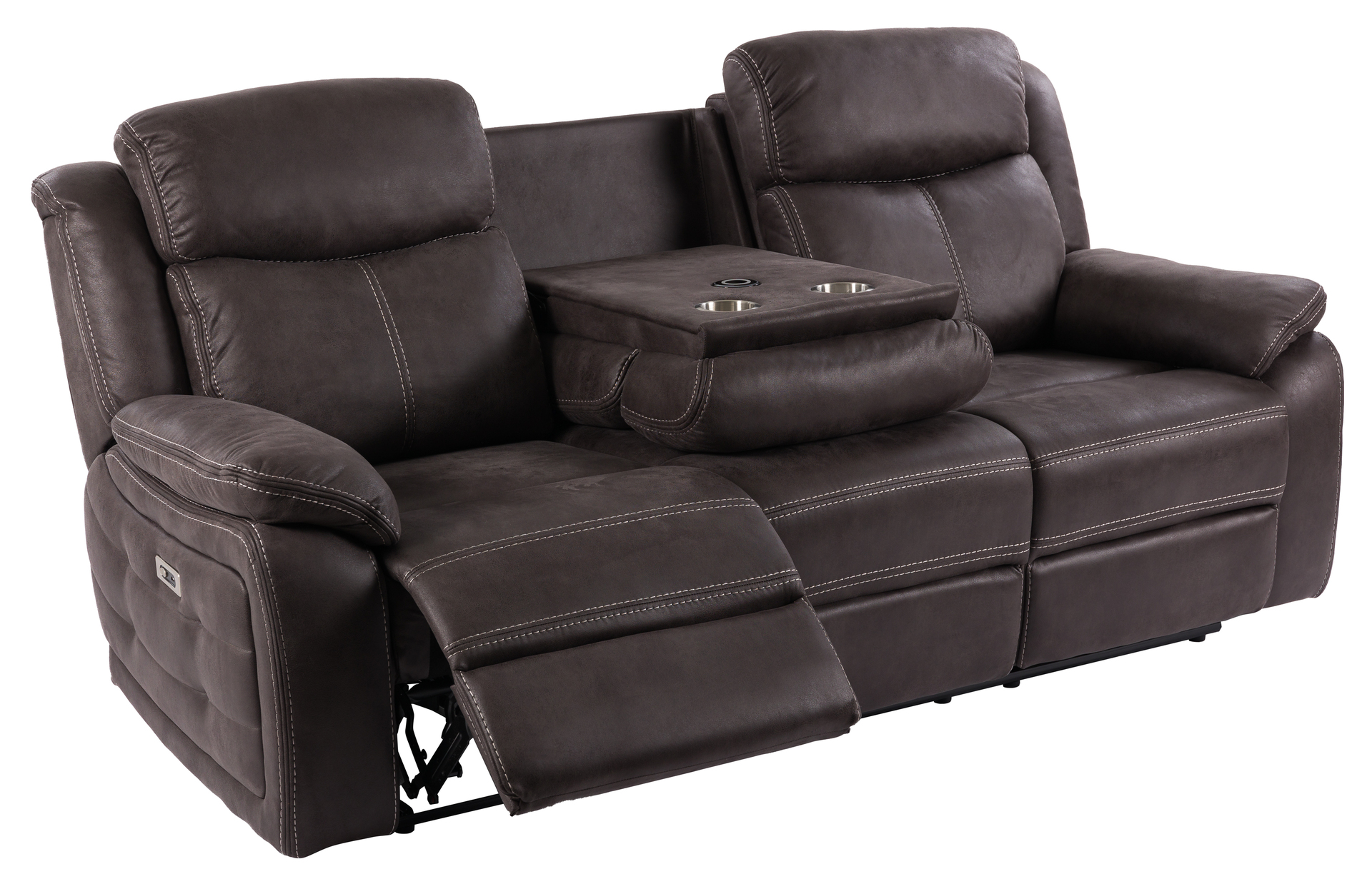 Teddy 3-sits recliner soffa EL Brun
