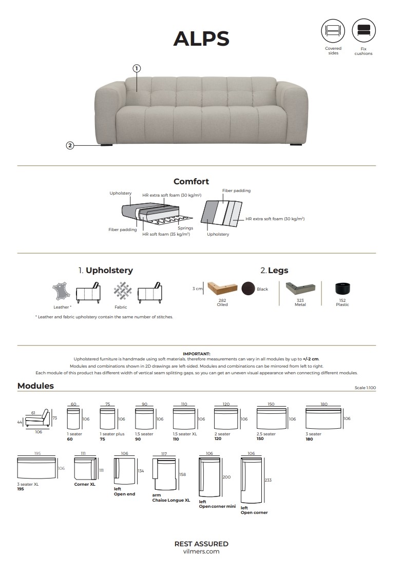 Alps 3-sits XL soffa Kampanj