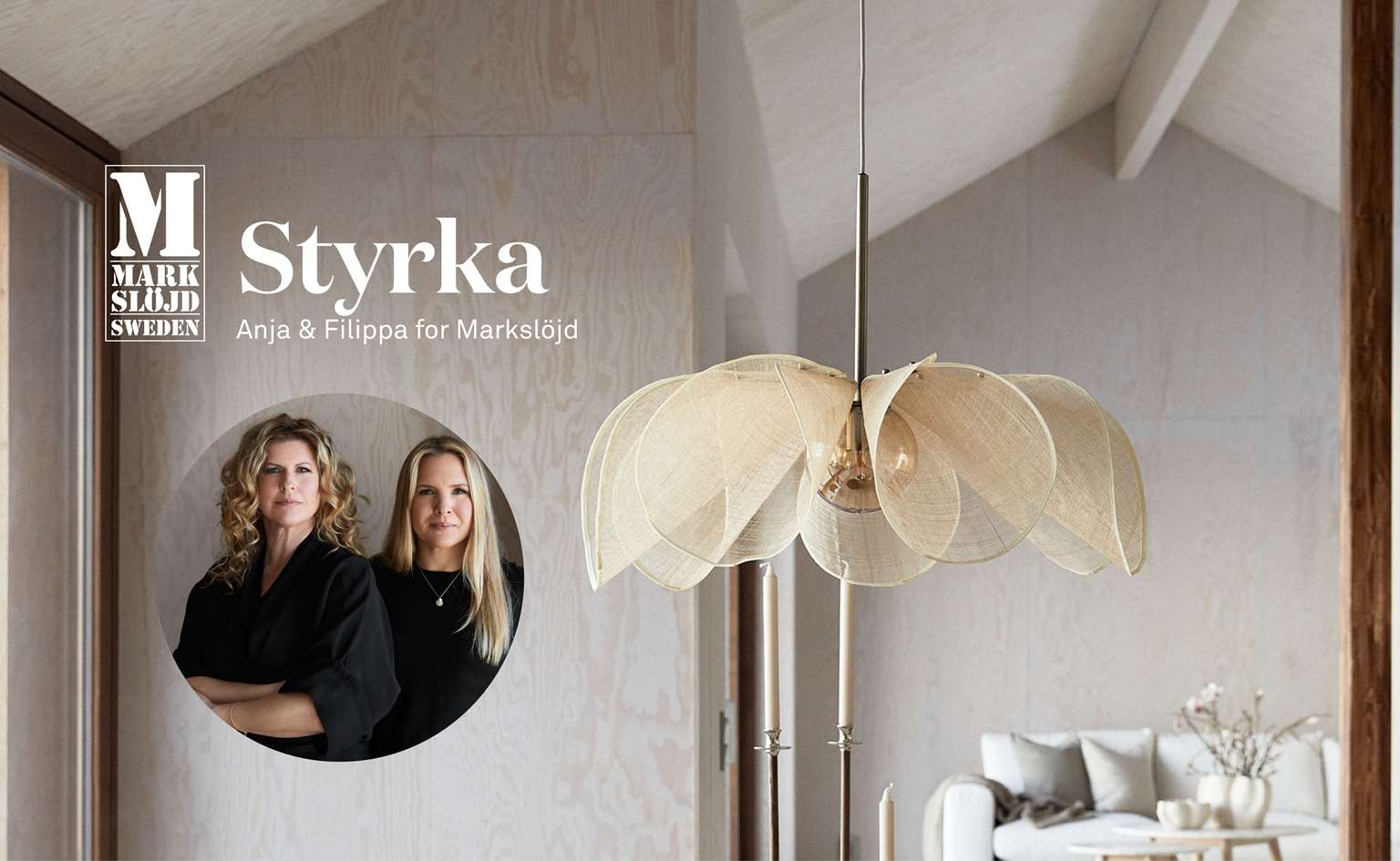 Styrka Taklampa 75cm Beige